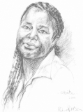 Portret  vrouw uit Soedan